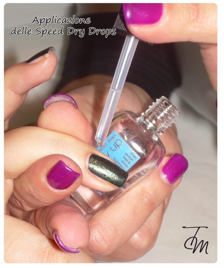 applicazione delle speed dry drops