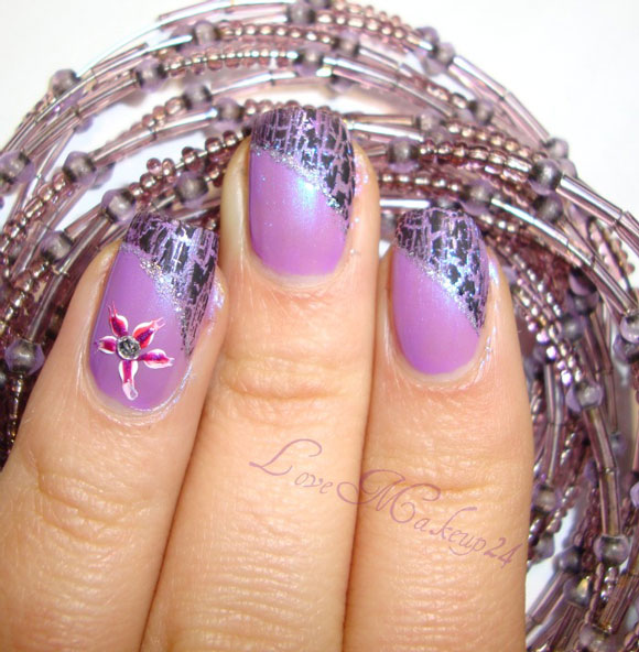 tutorial nail art easy flower