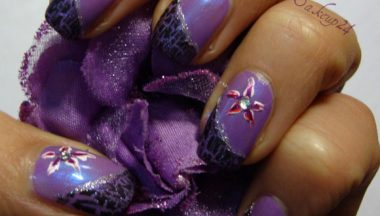 tutorial nail art easy flower