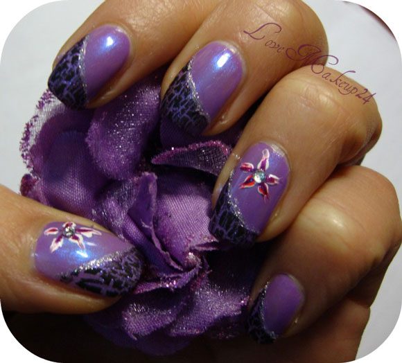 tutorial nail art easy flower