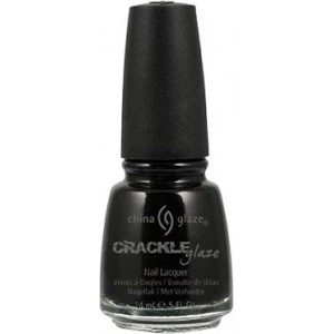 black mesh crackle china glaze nail polish