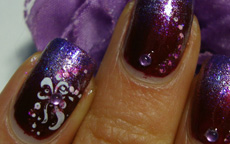 Amaranth and Violet nail art