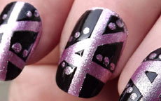 Taped Manicure nail art