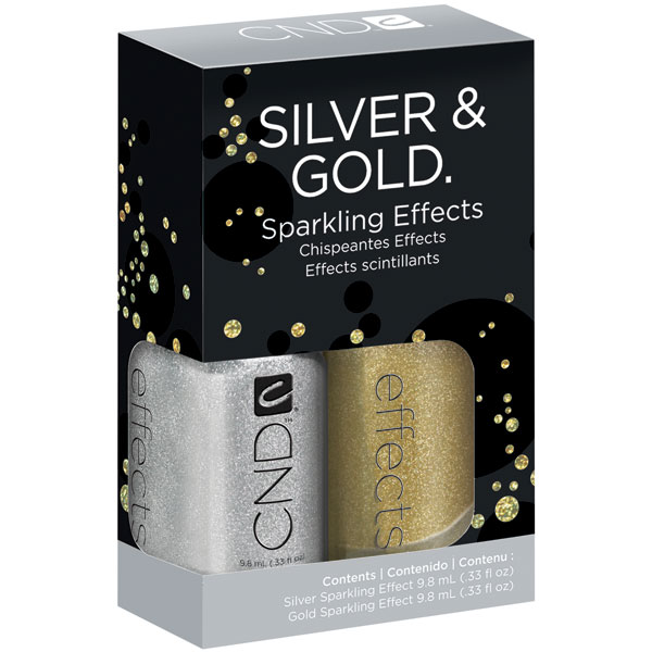 Silver & Gold sparkling Effect CND