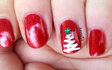 nail art albero di natale