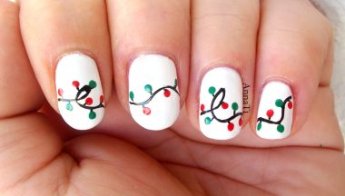 nail art luci di natale